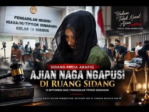 AJIAN NAGA NGAPUSI DI RUANG SIDANG TERDAKWA FADIA ARAFIQ
