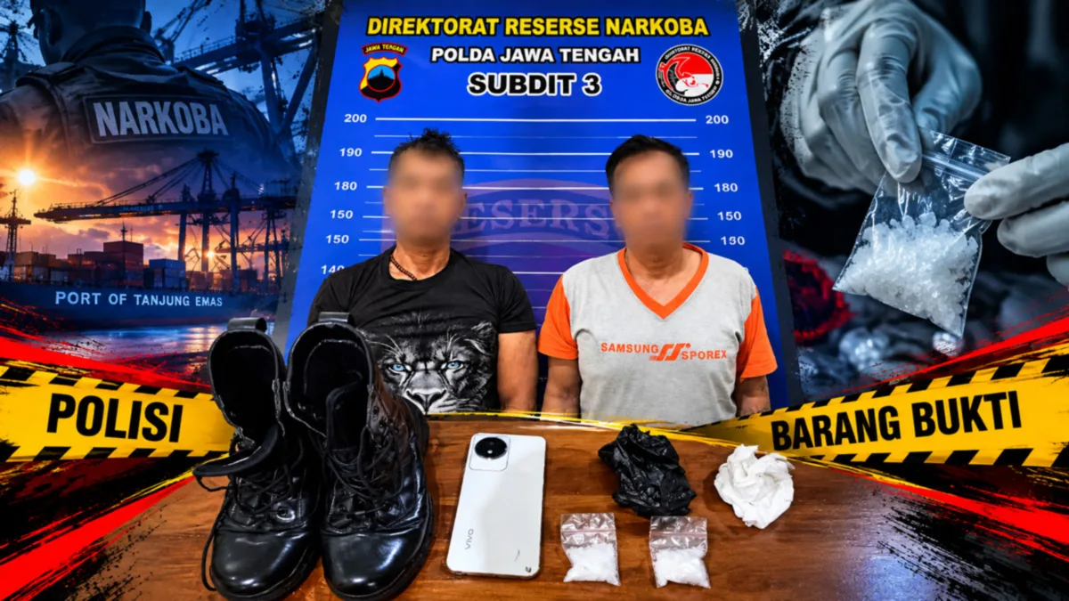 Polda Jateng Amankan Dua Pria Bawa Sabu 10,63 Gram dari Pontianak ke Semarang